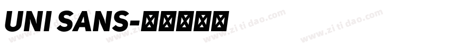 Uni Sans字体转换